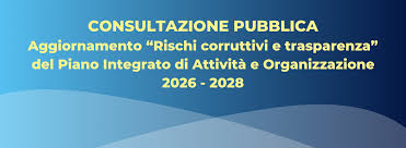 Avviso di consultazione pubblica per l’aggiornamento della Sezione Rischi corruttivi e trasparenza del PIAO 2026 - 2028 del Comune di Marmora